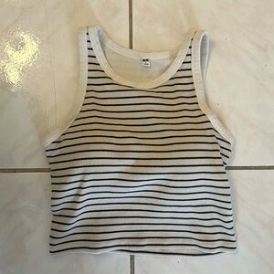 UNIQLO Ribbed Cropped Bra Sleeveless Top